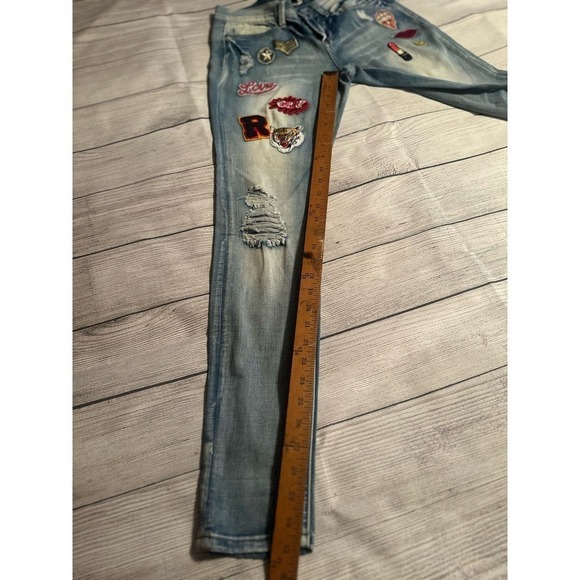 Indigo Rein Forever Jeans w/ Patches Juniors Sz 5 - Picture 4 of 10